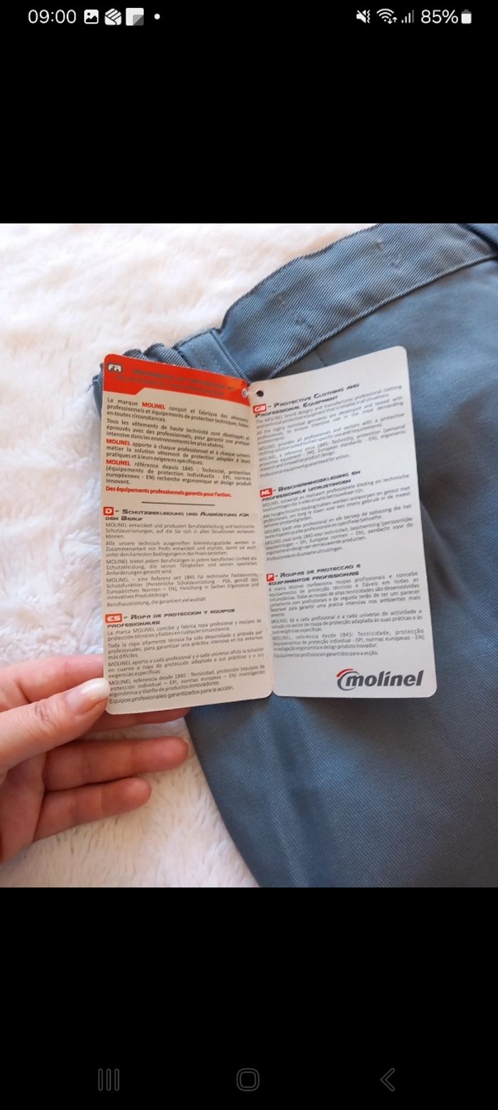 Pantalon de protection Molinel neuf Taille XL - photo numéro 10