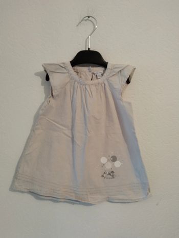robe grise évasée fille 12 mois p'tit bisou