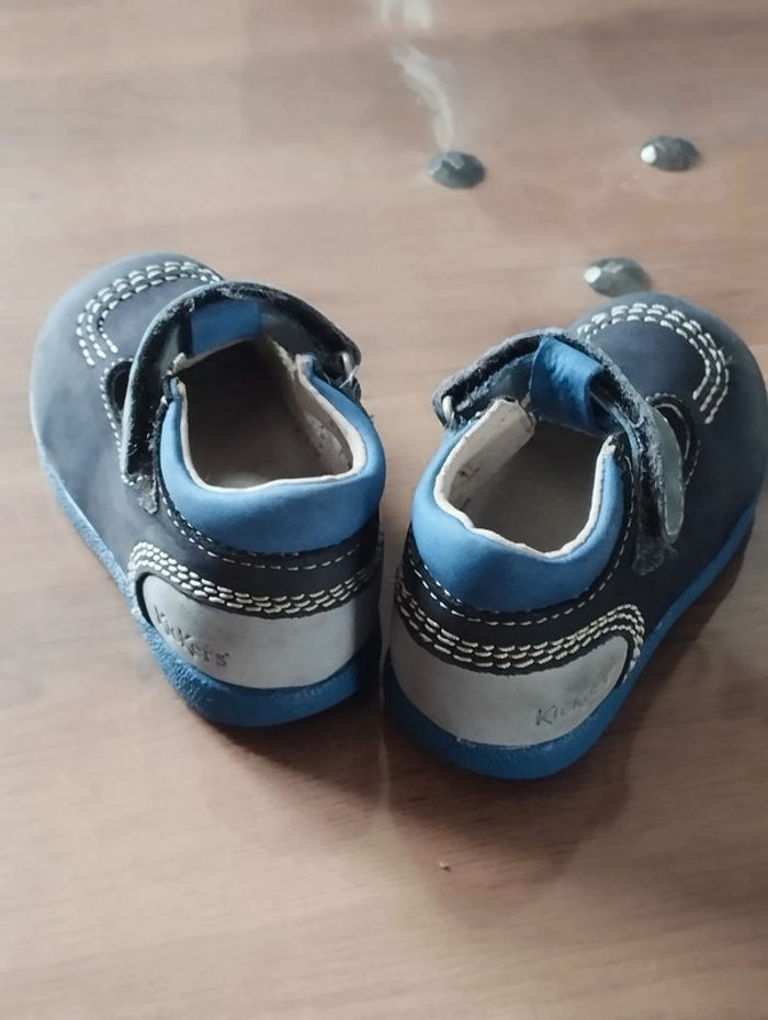 Sandales kickers garçon bleu t. 20 - photo numéro 3