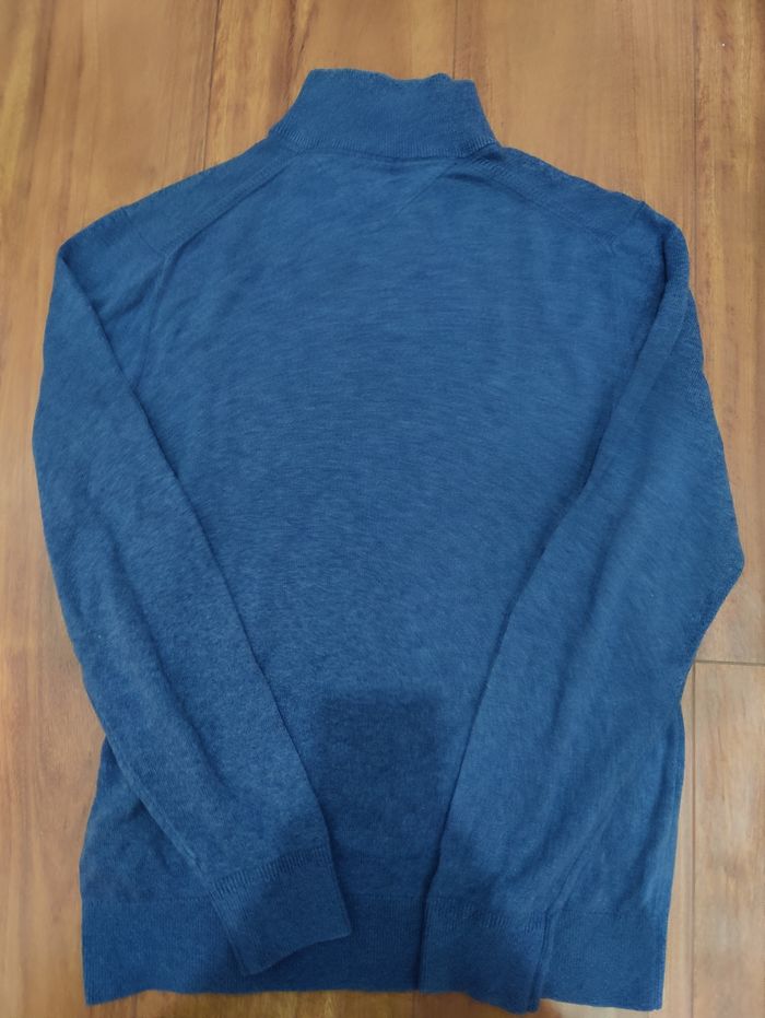 Pull Tommy Hilfiger – Half Zip / ¼ Zip Col Camionneur – Bleu Marine – Taille M – Très bon état - photo numéro 2