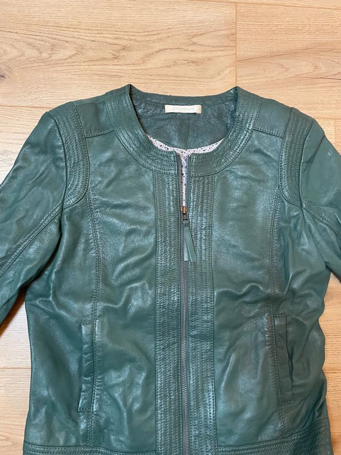 Veste en cuir vert - photo numéro 4