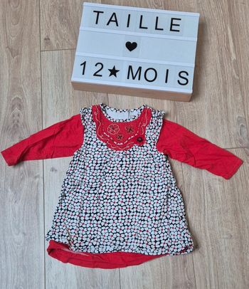 Robe manches longues 12 mois