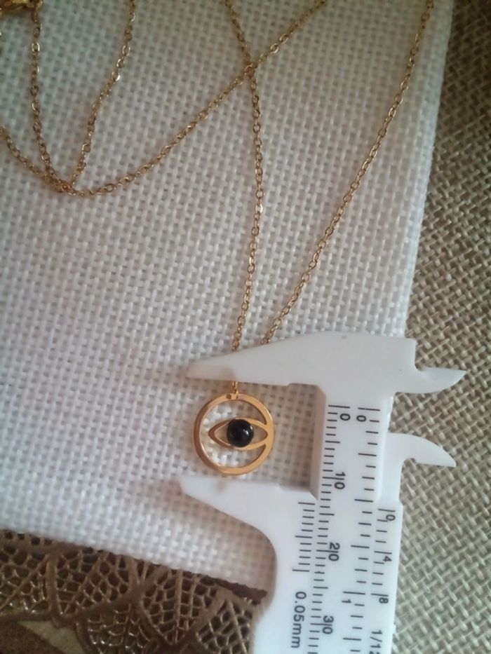 Collier oeil noir obsidienne 🖤. - photo numéro 3