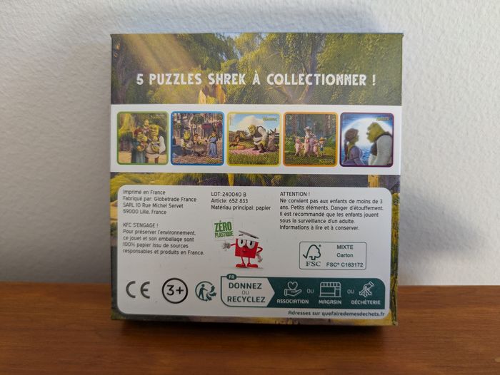 Puzzle SHREK ( jeu KFC neuf ) - photo numéro 2