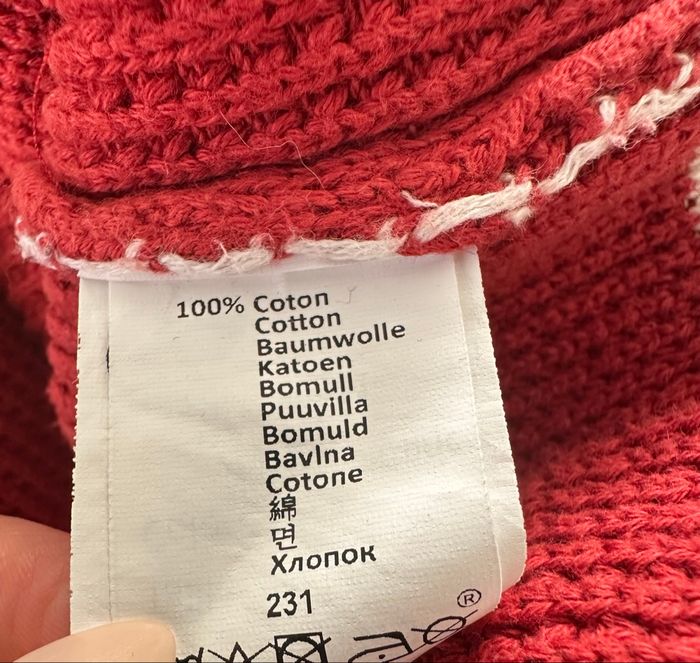 Pull oversize en maille rouge rouille et blanc crème Armor-Lux Vintage T5 46/48 3XL/4XL - photo numéro 8