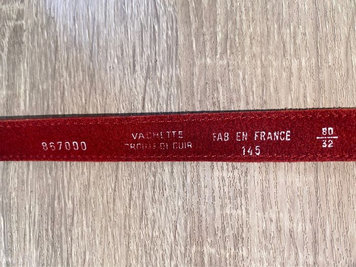 Ceinture en cuir rouge - photo numéro 4