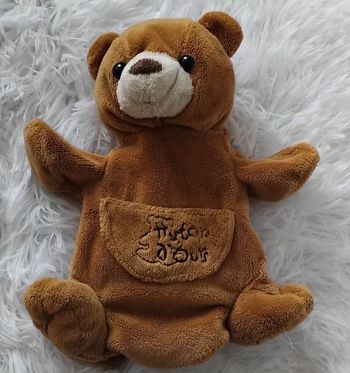 Doudou marionnette ours marron- Histoire d'Ours