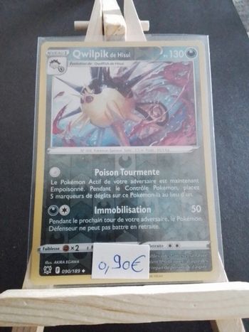 Carte Pokémon Qwilpik de Hisui Reverse 90/189