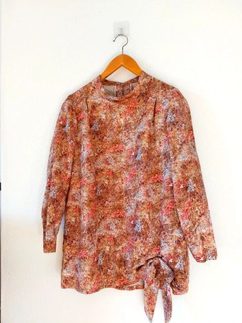 magnifique blouse manches longues, imprimé floral