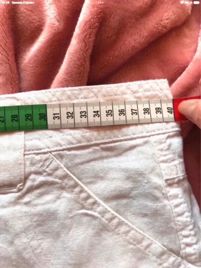 Pantacourt femme blanc en lin taille 40 neuf jamais porté - photo numéro 10