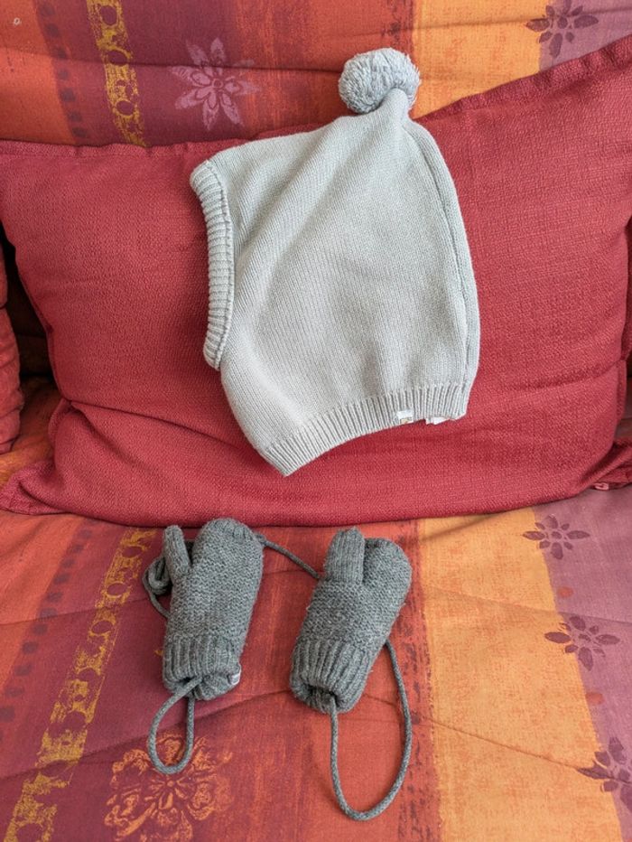 Cagoule et moufles 18-24 mois garçon