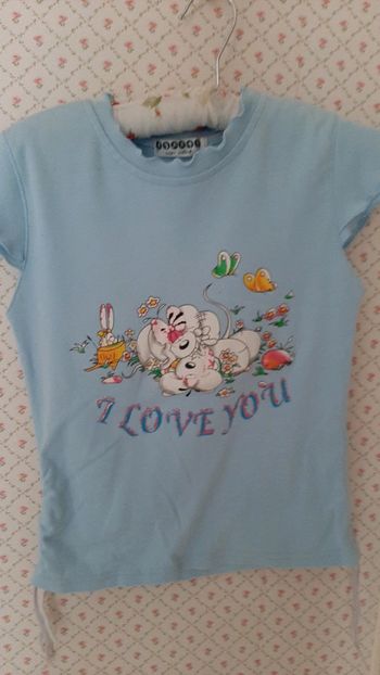 T shirt Lidl bleu ciel 10 ans