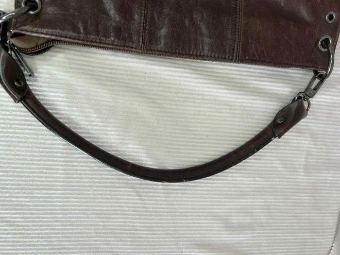 Sac à main en cuir marron kewechris style vintage - photo numéro 10