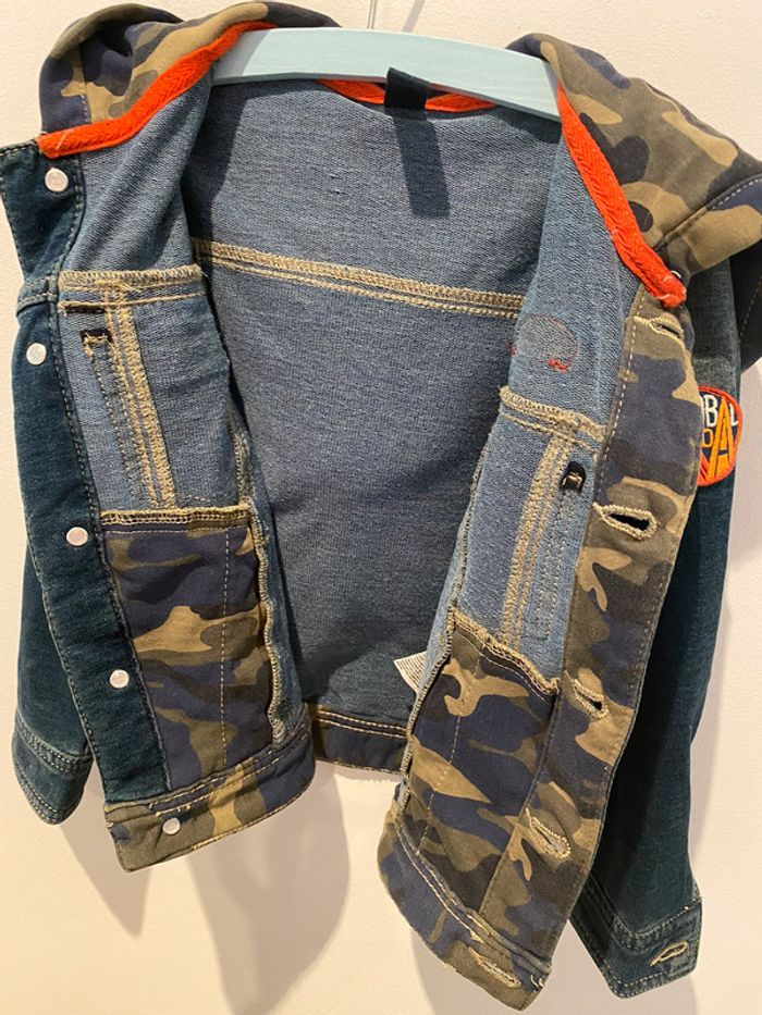 Veste en jean à capuche Benetton - photo numéro 8