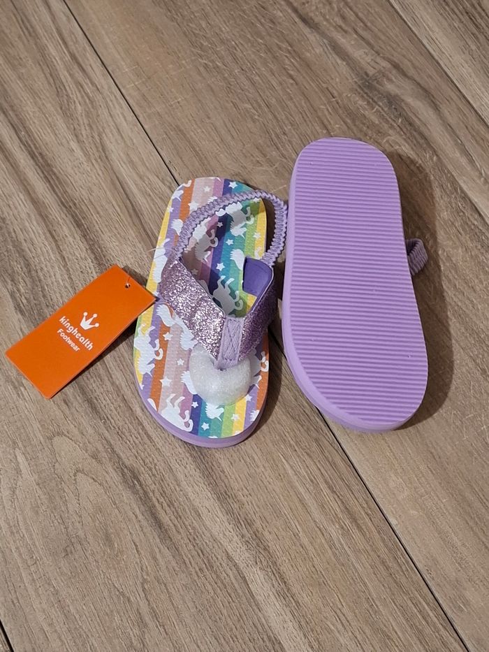 Tongs sandales pour enfant fille été plage motif licorne - photo numéro 2