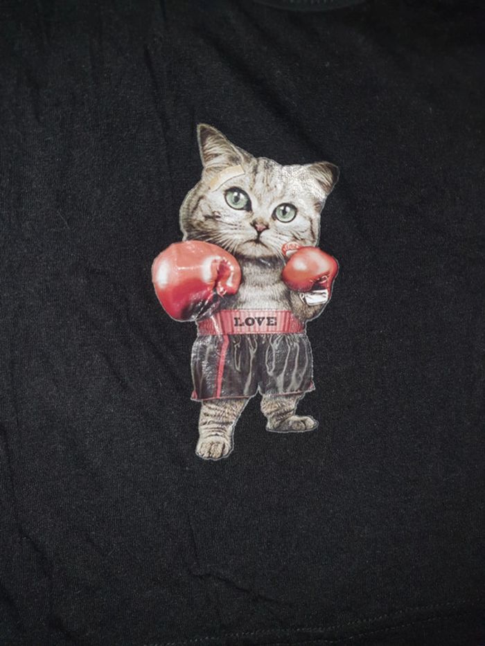 Tee-shirt 12-18mois chat boxeur - photo numéro 4