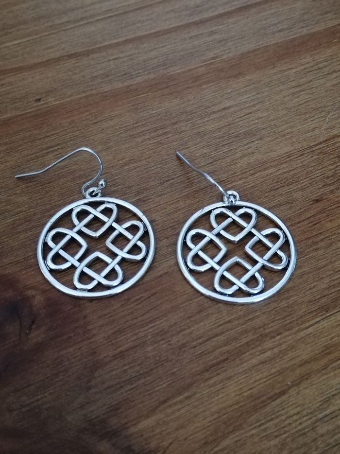Boucles d'oreilles argentées