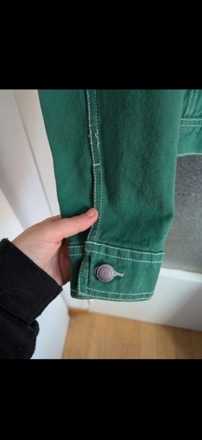 Veste jean souple verte - photo numéro 4