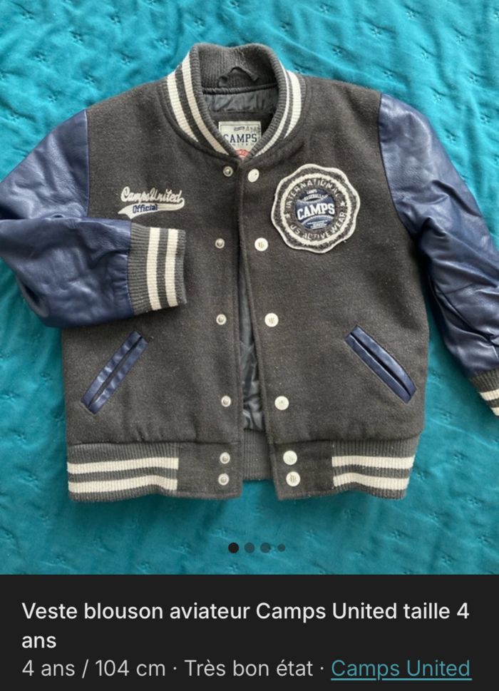 Blouson Veste aviateur Camps taille 4 ans