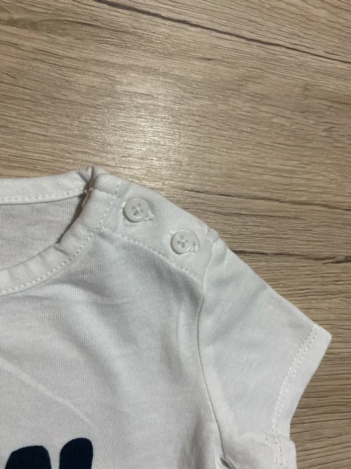Tee-shirt blanc basic bébé garçon 6 mois Kiabi - photo numéro 3