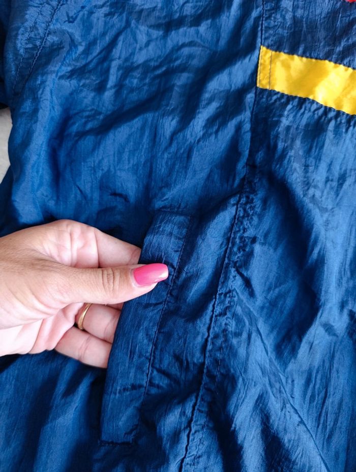 Veste vintage Venezia 80s/90s M Style rétro streetwear bleu marine bandes rouge et jaune mixte - photo numéro 10