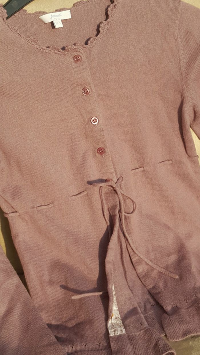 adorable gilet Jacadi violine 12 ans - photo numéro 2