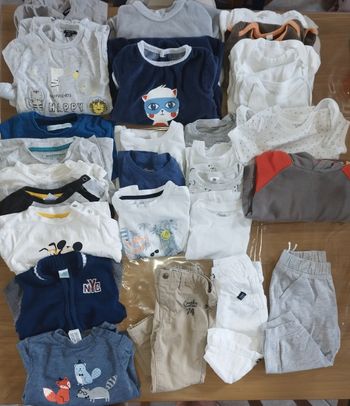 Lot de 27 vêtements garçon 1 an 12 mois