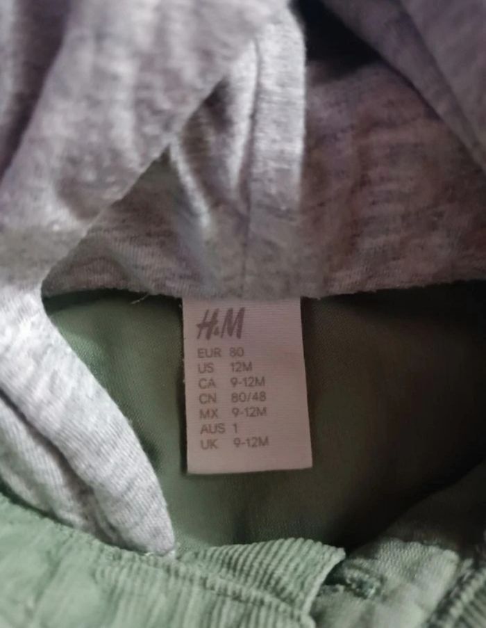 Chemise H&M verte avec capuche – 18mois - photo numéro 6