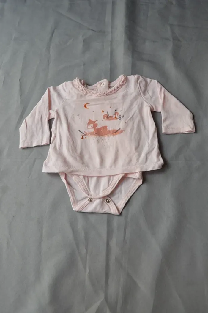 Body Vertbaudet Rose Fille 3-6 mois - Très Bon État