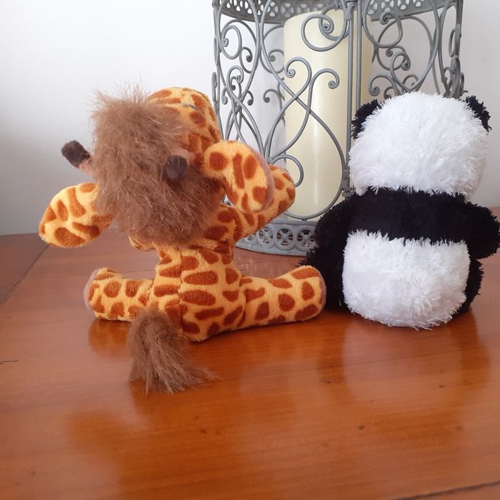 Peluches-doudous Bébés Panda et Girafe - photo numéro 7