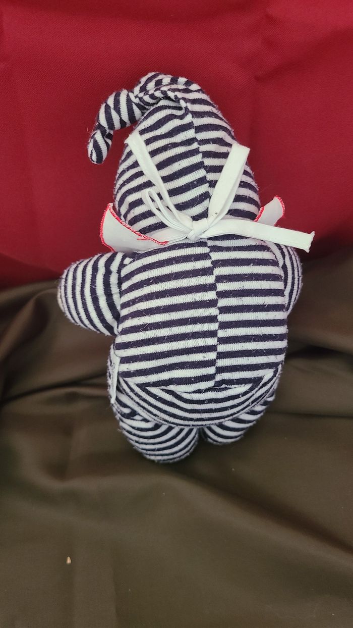 Doudou poupée bébé bleu marine col bateau COROLLE - photo numéro 3