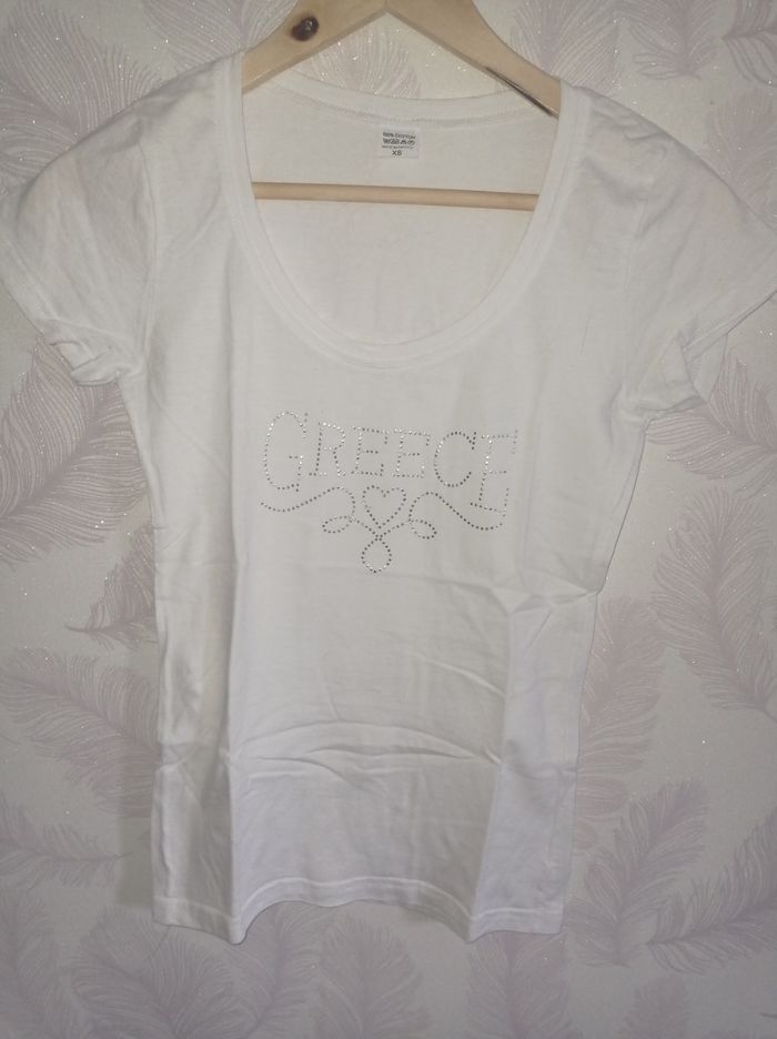 t-shirt blanc a manche courte