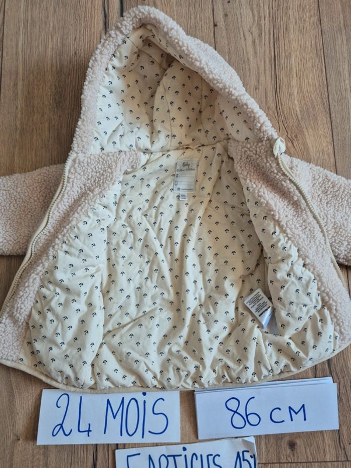 Manteau type outiné mouton vertbaudet 86cm 2ans - photo numéro 3