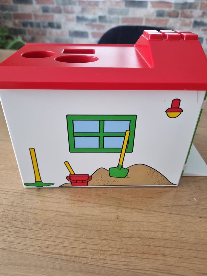 Camion benne avec son garage playmobil 1.2.3 complet - photo numéro 9