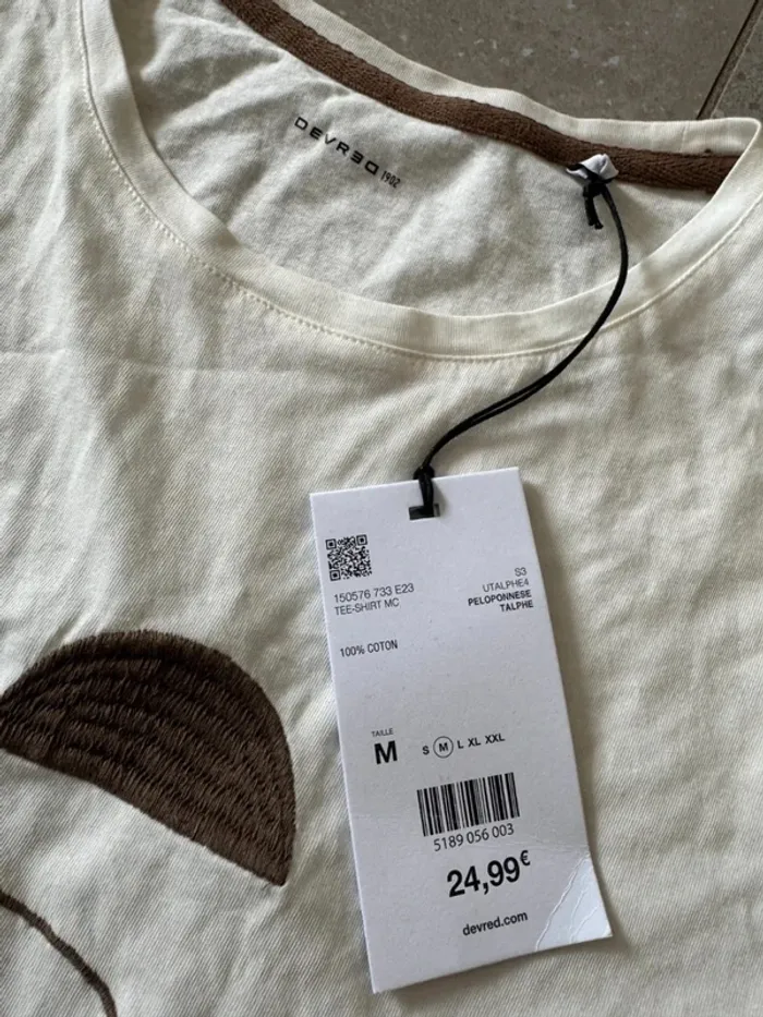 T-shirt Devred, taille M, neuf avec étiquette, valeur 25€ - photo numéro 2