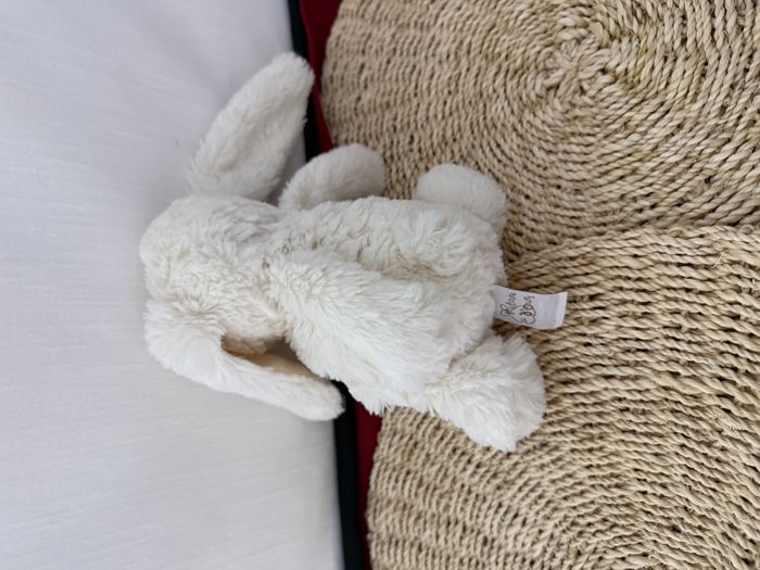 Doudou lapin HISTOIRE D'OURS beige nez rose - photo numéro 2