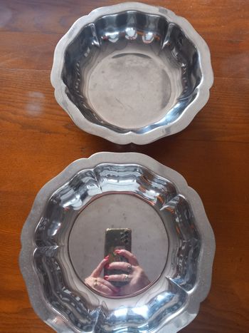 Lot 2 saladiers inox