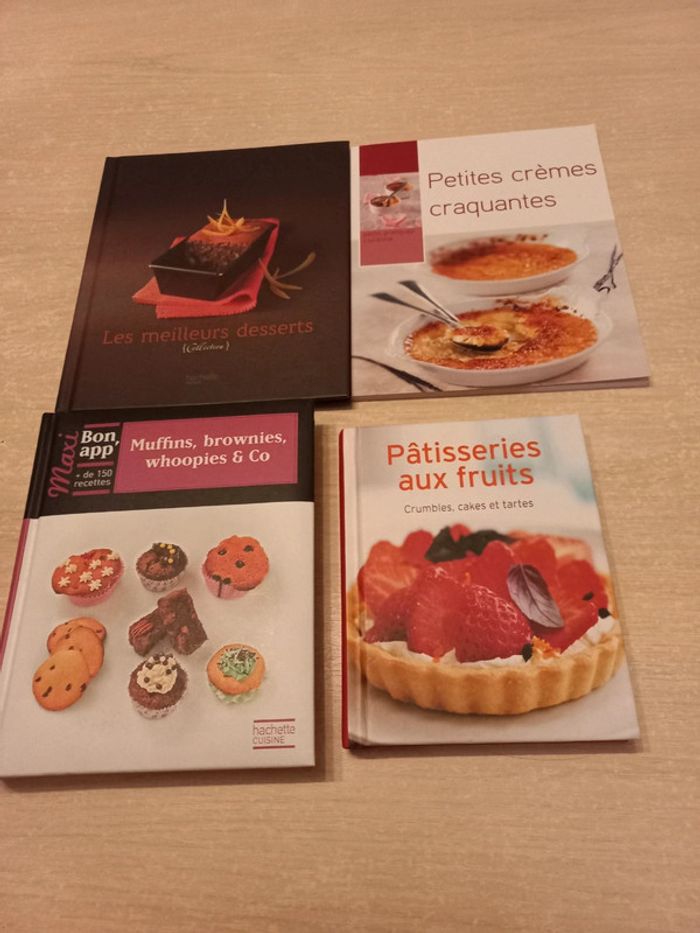 Lot de 4 livres de cuisine sucré