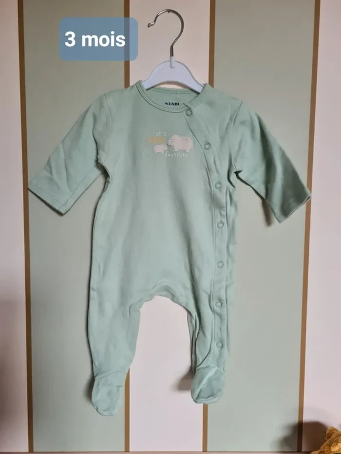 Pyjama long léger. Kiabi. Bébé garçon 3 mois