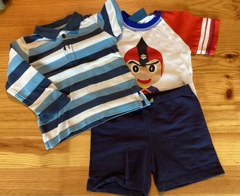 Lot polo m.longues , teeshirt et short 24 mois
