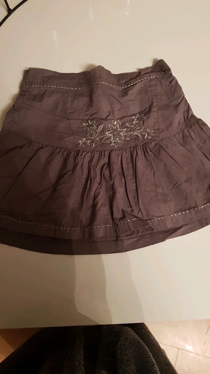 Jupe enfant taupe