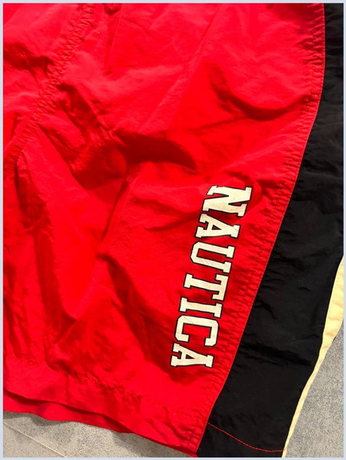 Short de Bain Nautica Taille M rouge blanc et noir - photo numéro 2