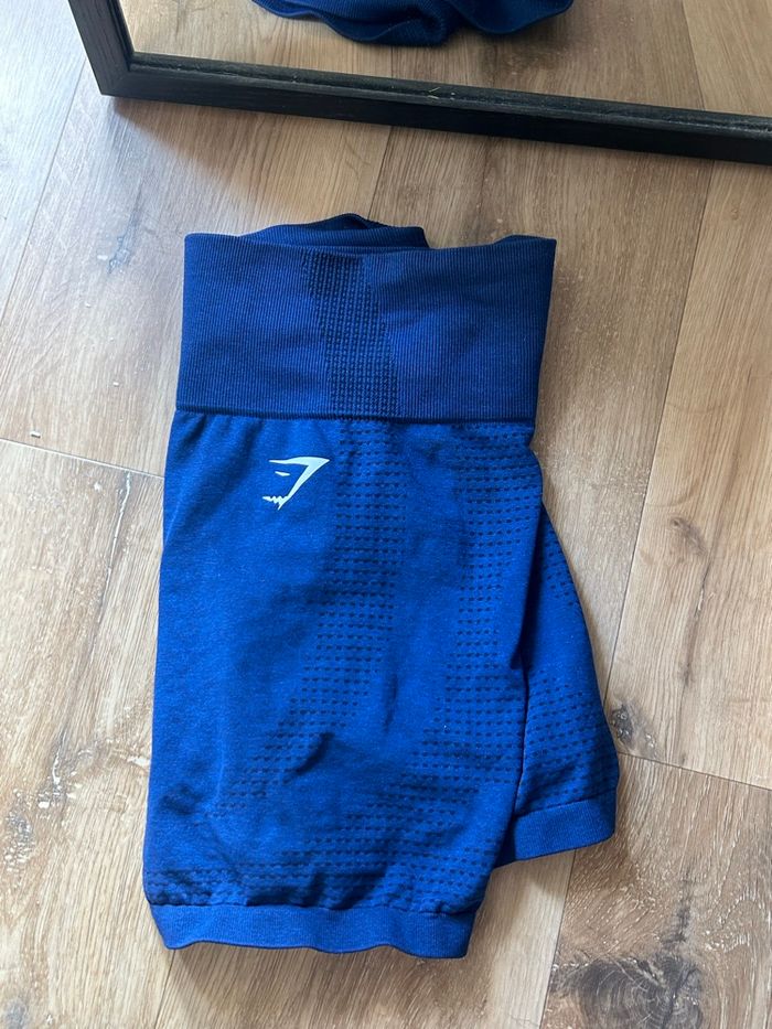 Short gymshark vital seamless bleu heavy mar’ - photo numéro 3