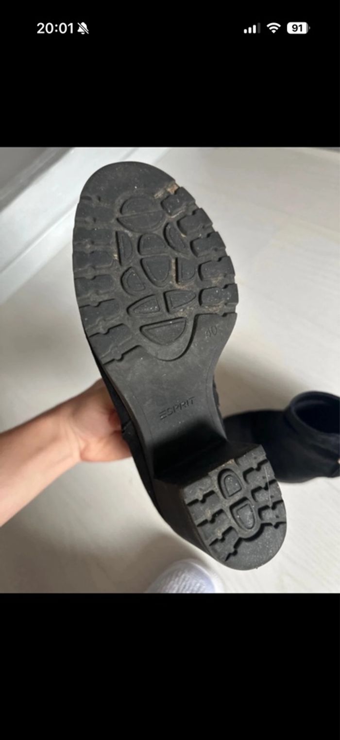 Bottes noir effet daim Esprit - photo numéro 5