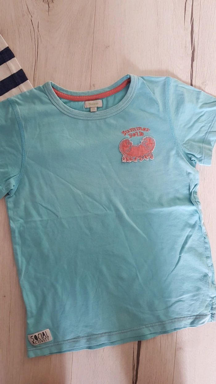 Lot de 2 tee shirts garçon 8ans ikks tex - photo numéro 2