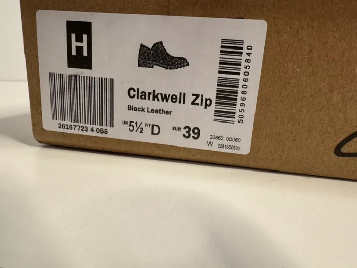 Bottines Clarks Clarkwell Zip noir en cuir taille 39 - photo numéro 7
