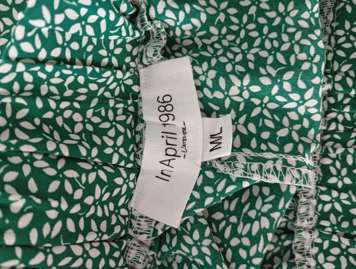 In April 1986 - Pantalon fluide - taille M/L | motif floral - photo numéro 3