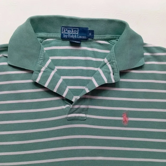 Polo Ralph Lauren Pour Home Taille S a Rayures blanches et vert - photo numéro 3