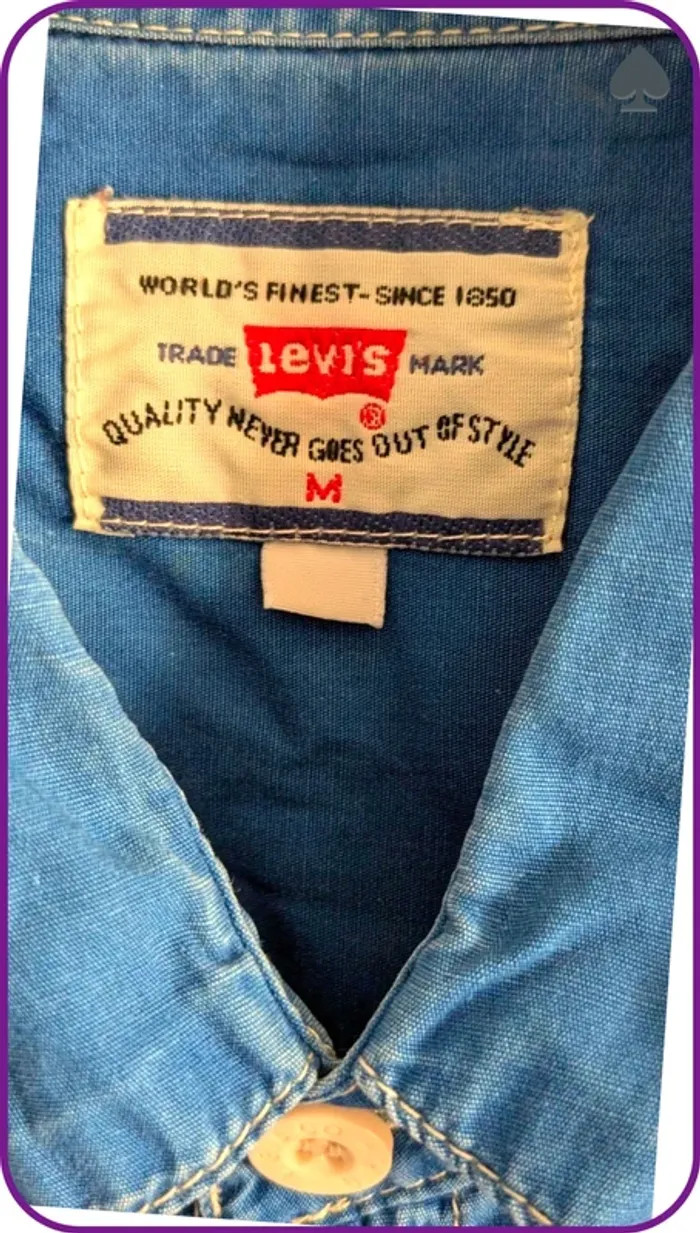 Chemise manches courtes homme Levi's Vintage M - photo numéro 4