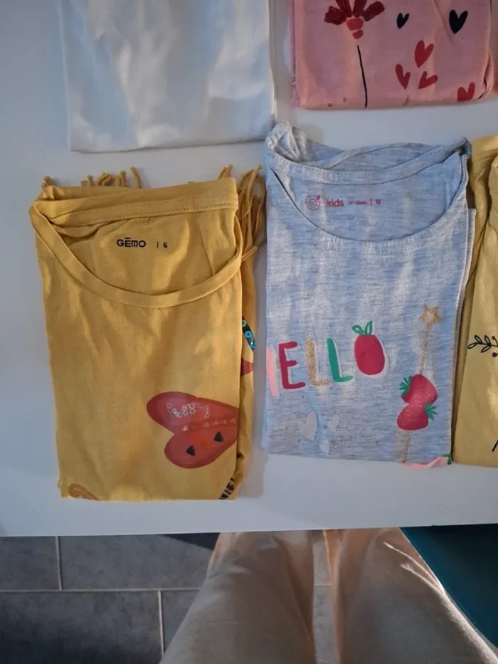 Lot de 8 t-shirts manches courtes - photo numéro 2